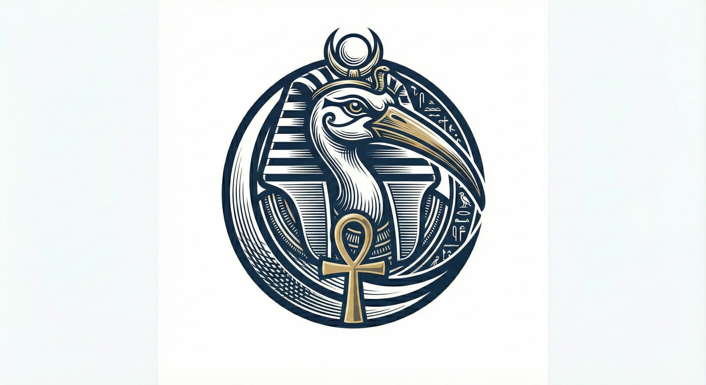 Thoth ibis and moon artwork